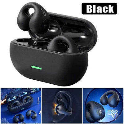 Wireless Earbuds Wireless Bluetooth TWS Bluetooth Sports Ear Clip Buds 5.3 Clip-on Earphone Ear Clip Headset Earbuds Bone Conduction