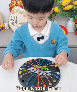 Brain Teasing Rope Puzzle Game | Multi-Level Logic Board for Kids & Families | Educational String Challenge for Home & Travel (Age 3+)