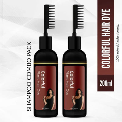 Revitalize Your Hair With Colorful Plant Hair Dye 100Ml Comb Shampoo (Pack Of 2)