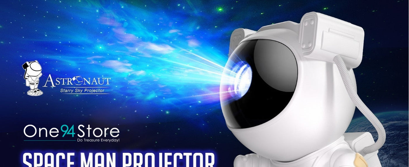 Astronaut Rechargable Sky Projector Light – Cosmic Night Light for Kids & Room Décor