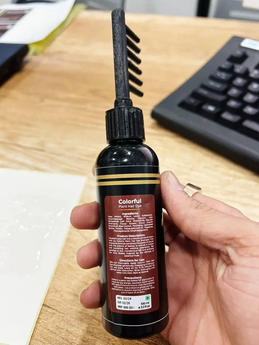 Revitalize Your Hair With Colorful Plant Hair Dye 100Ml Comb Shampoo (Pack Of 2)