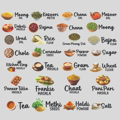 3D Kitchen Label Stickers