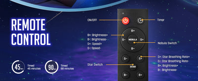 Astronaut Rechargable Sky Projector Light – Cosmic Night Light for Kids & Room Décor