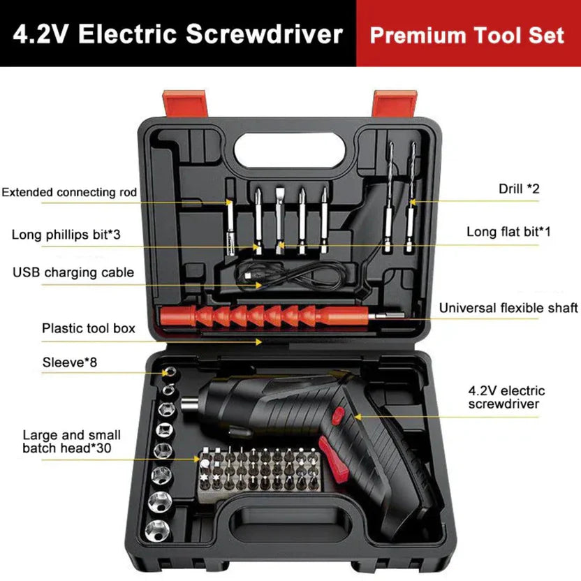 Electric Screwdriver Set – 47-in-1 Metal Precision Kit